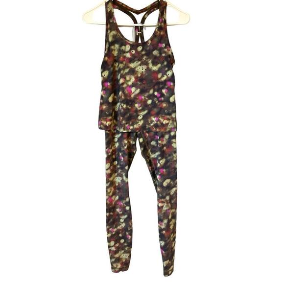 Lululemon Soft Focus Splatter Green Set Nulu Tank and Align Leggings 4 - Picture 1 of 13
